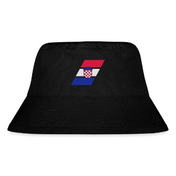 croatia stripe flag - Stanley/Stella recycelter Bucket Hat - Schwarz - Vorne