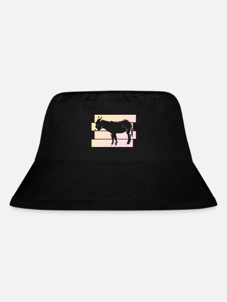 Cute Dwarf Donkey Friend Gift - Stanley/Stella Recycled Bucket Hat - black