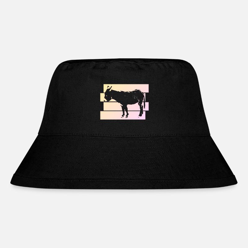 Cute Dwarf Donkey Friend Gift - Stanley/Stella Recycled Bucket Hat - black