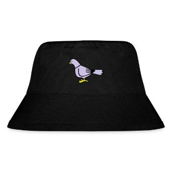 taube - Stanley/Stella recycelter Bucket Hat - Schwarz - Vorne