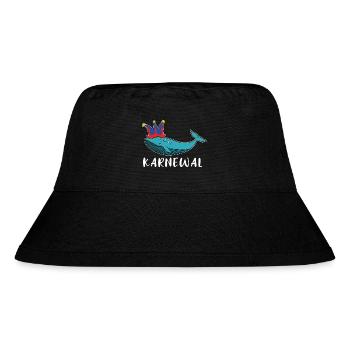Karneval Karnewal Wal Fasching Lustig Wortspiel - Stanley/Stella recycelter Bucket Hat - Schwarz - Vorne