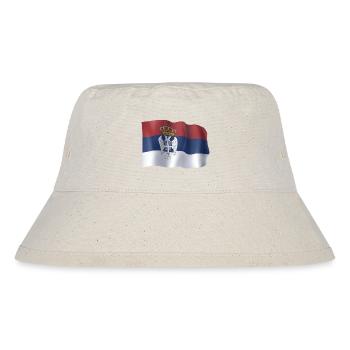Serbia flying flag - Stanley/Stella Recycled Bucket Hat - natural - Front