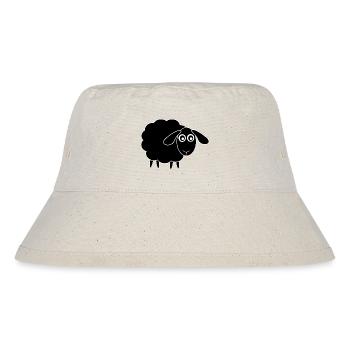 schwarzes Schaf Schäfchen - Stanley/Stella recycelter Bucket Hat - Naturweiß - Vorne