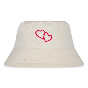 Linked hearts Her and me - Stanley/Stella Recycled Bucket Hat - natural - Front