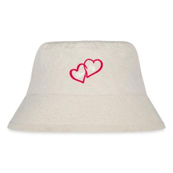 Linked hearts Him me - Stanley/Stella Recycled Bucket Hat - natural - Front