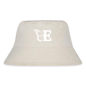Buchstabe E Schmetterling - Stanley/Stella recycelter Bucket Hat - Naturweiß - Vorne