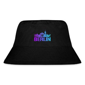 Berlin Skyline mit Berliner Wahrzeichen - Stanley/Stella recycelter Bucket Hat - Schwarz - Vorne