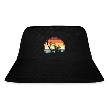 Bagger - Stanley/Stella recycelter Bucket Hat - Schwarz - Vorne