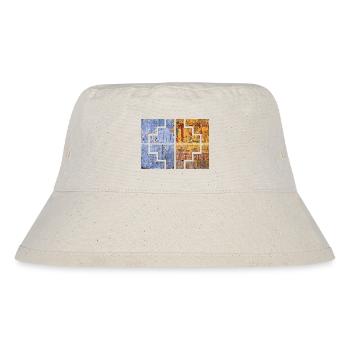 Geometrische Farben - Stanley/Stella recycelter Bucket Hat - Naturweiß - Vorne