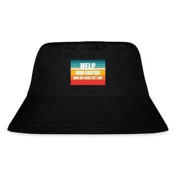 Help dad farted and we cant get out - Stanley/Stella Recycled Bucket Hat - black - Front