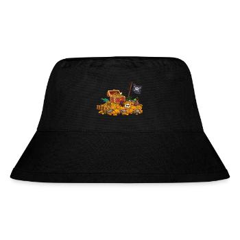 Cartoon-Schatz - Stanley/Stella recycelter Bucket Hat - Schwarz - Vorne