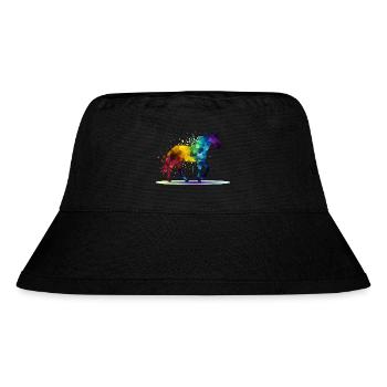 Pako das bunte Pferd - Stanley/Stella recycelter Bucket Hat - Schwarz - Vorne