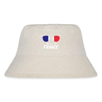 Frankreich Flagge Sonnenbrille Französische Fahne - Stanley/Stella recycelter Bucket Hat - Naturweiß - Vorne