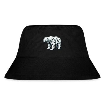 Eisbär // polar bear - Stanley/Stella recycelter Bucket Hat - Schwarz - Vorne