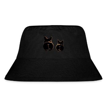 Deux corgis avec de jolis fesses - Bob recyclé Stanley/Stella - noir - Devant