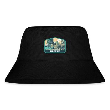 Brière Landscape Badge: Authentic Nature - Stanley/Stella Recycled Bucket Hat - black - Front