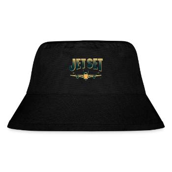 FLUGZEUGE - Stanley/Stella recycelter Bucket Hat - Schwarz - Vorne