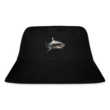 Great White Shark - Stanley/Stella Recycled Bucket Hat - black - Front