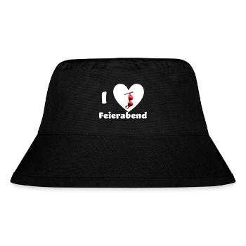 "I Love Feierabend – Take off your bra & relax" - Stanley/Stella Recycled Bucket Hat - black - Front
