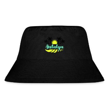 Antalya - Stanley/Stella Recycled Bucket Hat - black - Front