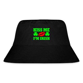 Kiss me im irish - Stanley/Stella Recycled Bucket Hat - black - Front