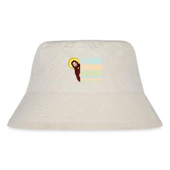 Ich sag Papa Lustiges Jesus Meme Gott Religiös - Stanley/Stella recycelter Bucket Hat - Naturweiß - Vorne