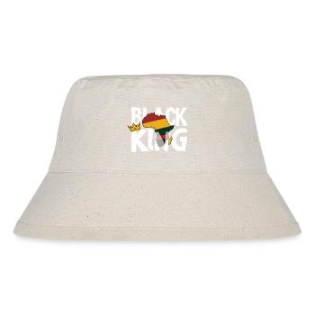 Schwarzer König - Stanley/Stella recycelter Bucket Hat - Naturweiß - Vorne
