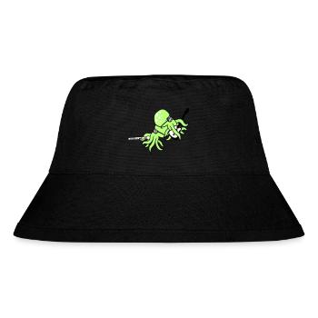 2 Kraken Gitarre Flöte Oktopus Tintenfisch Freunde - Stanley/Stella recycelter Bucket Hat - Schwarz - Vorne