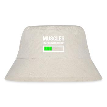 Muscles En Construction Cadeau Drôle - Stanley/Stella Recycled Bucket Hat - natural - Front
