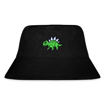 Stegosaurus Comic - Stanley/Stella recycelter Bucket Hat - Schwarz - Vorne