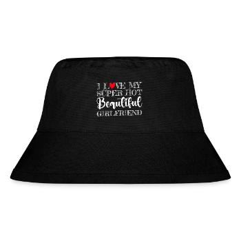 Ich Liebe Meine Freundin Paare Freund Geschenkidee - Stanley/Stella recycelter Bucket Hat - Schwarz - Vorne
