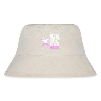 Unterschätzen Sie niemals ein Mädchen, das Fechten liebt - Stanley/Stella recycelter Bucket Hat - Naturweiß - Vorne