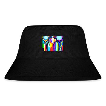 Kulturelle Vielfalt abstrakt - Stanley/Stella recycelter Bucket Hat - Schwarz - Vorne