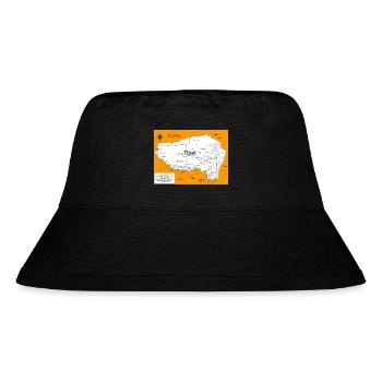 Historical Map of Tibet 1914 - 1950 - Stanley/Stella Recycled Bucket Hat - black - Front