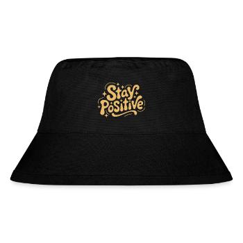 Stay Positive Retro Doodle - Stanley/Stella Recycled Bucket Hat - black - Front