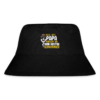 Alles Gute Papa wünscht dir dein bester Schwimmer - Stanley/Stella recycelter Bucket Hat - Schwarz - Vorne