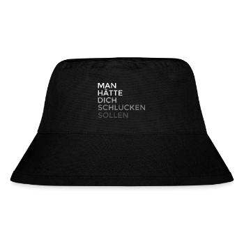 man hätte dich schlucken sollen - Stanley/Stella recycelter Bucket Hat - Schwarz - Vorne