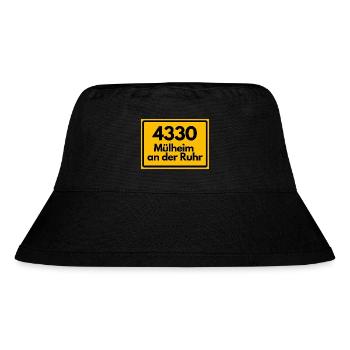 ALTE POSTLEITZAHL PLZ RETRO 4330 Mülheim a.d. Ruhr - Stanley/Stella recycelter Bucket Hat - Schwarz - Vorne