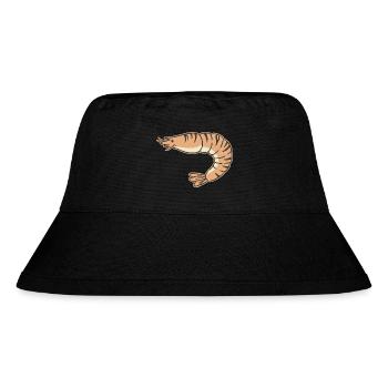 Pastel shrimp cartoon stripe tiger - Stanley/Stella Recycled Bucket Hat - black - Front