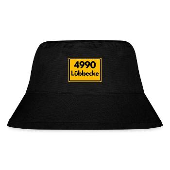 ALTE POSTLEITZAHL PLZ RETRO 4990 Lübbecke - Stanley/Stella recycelter Bucket Hat - Schwarz - Vorne