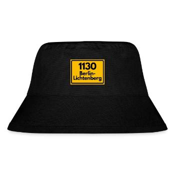ALTE POSTLEITZAHL PLZ 1130 BERLIN LICHTENBERG - Stanley/Stella recycelter Bucket Hat - Schwarz - Vorne