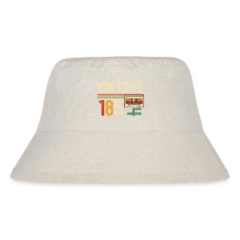 Vintage 85 Cassette Neon Stripes - Stanley/Stella Recycled Bucket Hat - natural - Front