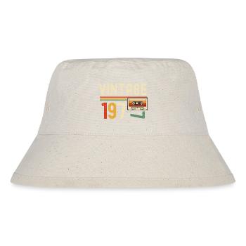 Vintage 1970s Retro Cassette - Stanley/Stella Recycled Bucket Hat - natural - Front