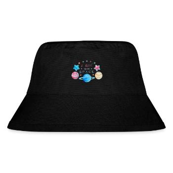 Ich benötige mehr Raum - Stanley/Stella recycelter Bucket Hat - Schwarz - Vorne