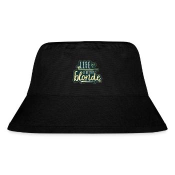 Blond Spruch Mädchen Frau Girl blonde Haare - Stanley/Stella recycelter Bucket Hat - Schwarz - Vorne