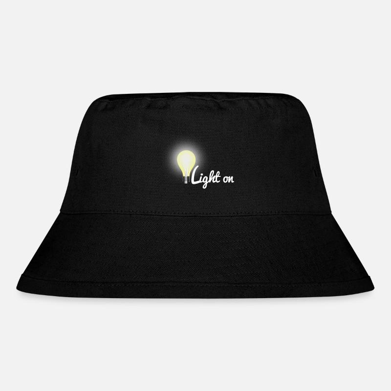 Licht an Glühbirne - Stanley/Stella recycelter Bucket Hat - Schwarz