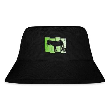 Esel Lustig Mähne Hufe Stur Reiten - Stanley/Stella recycelter Bucket Hat - Schwarz - Vorne