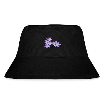 Fleurs de printemps violettes (crocus) - Bob recyclé Stanley/Stella - noir - Devant