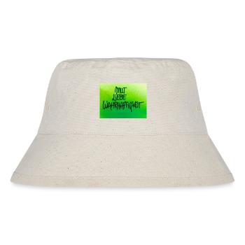 MUT, LIEBE, WAHRHEIT - Stanley/Stella recycelter Bucket Hat - Naturweiß - Vorne