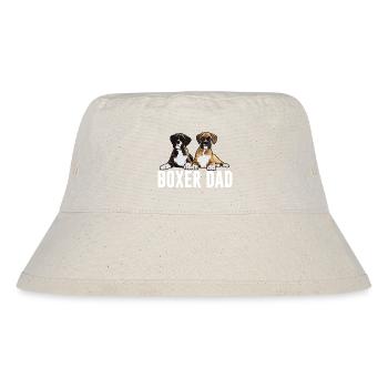 Boxer Hund Boxer Papa - Stanley/Stella recycelter Bucket Hat - Naturweiß - Vorne